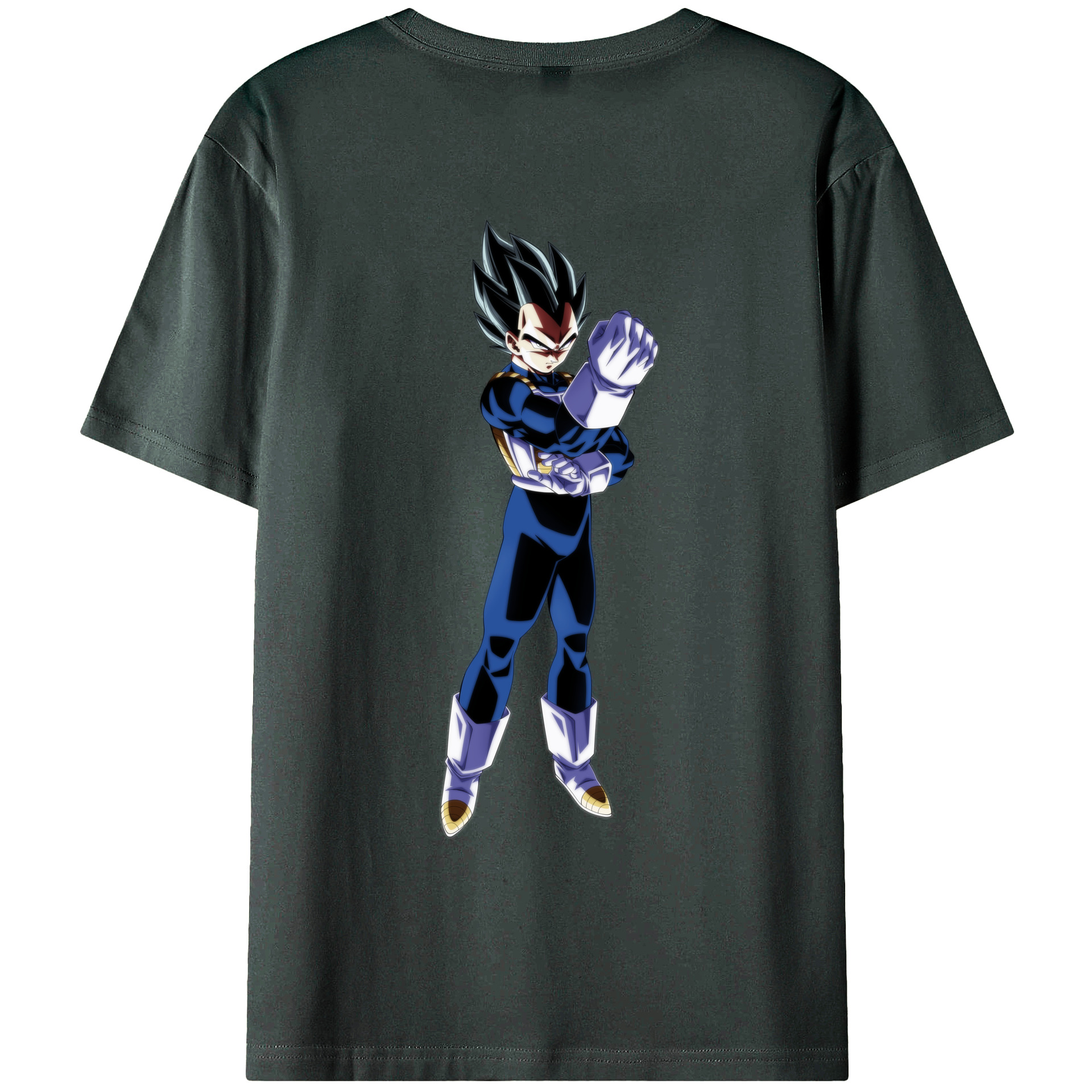 （画像用） ドラゴンボール ベジータ四世（Bejīta Yonsei）DRAGON BALL Vegeta IV 綿100％ メンズ半袖Tシャツ（バックプリント） 通気性